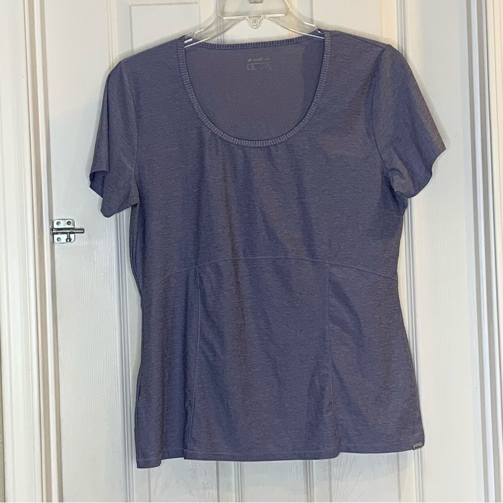 Eddie Bauer Women's Scoop Neck Tee size XL Bluish Purple Color